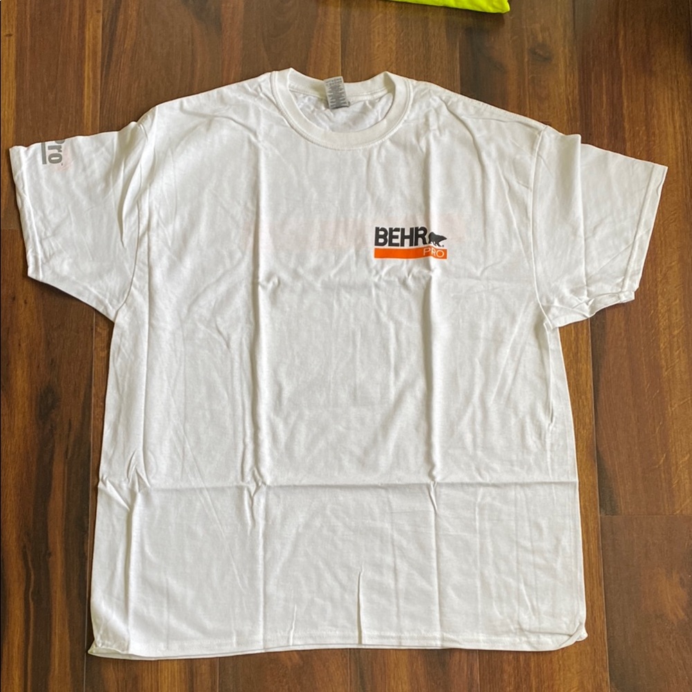 Home Depot Behr Pro White Short Sleeve T Shirt